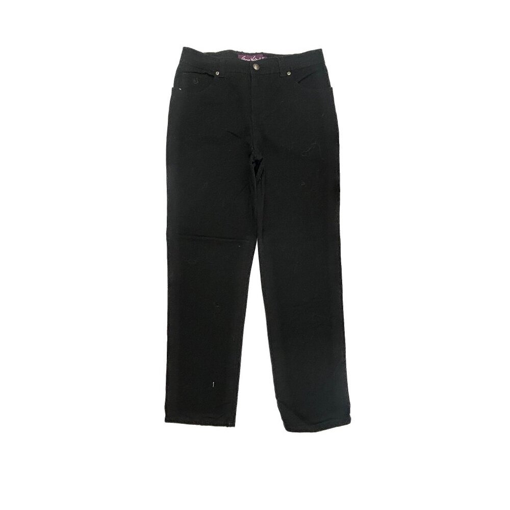 Gloria‎ Vanderbilt Straight LEg Women's size 8P Black Denim Jeans